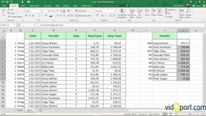 Excel'de satış temsilcilerinin yıl içinde yaptıkları son satış değerini bulmak
