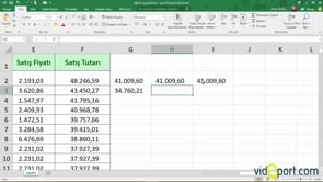 Excel'de rakamların yüzdesel düşüğünü bulmak