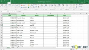 Excel'de Satırları ve sütunları genişletmek