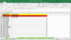 Excel'de Muhasebe hesap kodlarını ayrı sayfalarda takip etmek