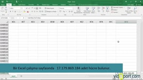 Alpaslan Kısaoğlu-Excel'deki hücre sayısı