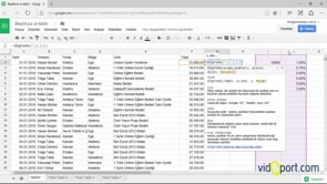 Google E-Tablolar'da Düşeyara İşlevini 1 parametresi ile kullanmak