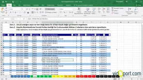 Excel Uygulama Soruları-8. soru ve çözümü