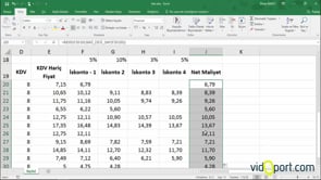 Excel'de Net Maliyeti İndis ve Bağ_değ_say ile bulmak
