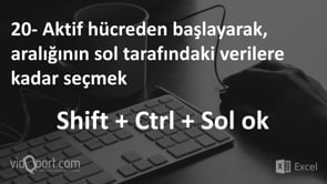 Excel'de 40 farklı kısayol nedir?
