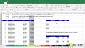 Excel Uygulama Soruları-17. soru ve çözümü