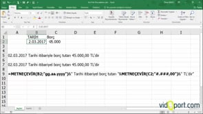 Tarihleri ve rakamları metinler içinde kullanma
