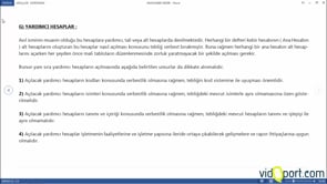 Hesap Grupları- Yardımcı Hesaplar