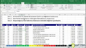 Excel Uygulama Soruları-27. soru ve çözümü