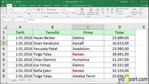 Excel'de Uzun listelerde istediğiniz değerleri takip etme yöntemleri