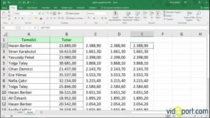 Excel'de klavye ile hesaplamalar yapmak