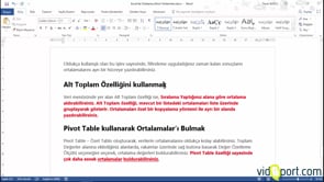 Word'de yan-yana özelliğini kullanmak