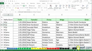 Excel Uygulama Soruları-28. soru ve çözümü