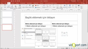 PowerPoint Slaytlarınızda, slayt düzenlerini değiştirmek