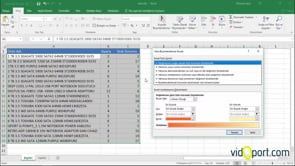 Excel'de eksik stok satırlarını görmek.