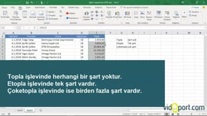 TOPLA- ETOPLA- ÇOKETOPLA İşlevleri nasıl kullanılır? - 2. Örnek