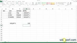 Excel Formülleri nasıl yazarız, Formül yazma ipuçları