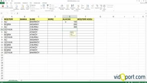 Excel'de Veri Doğrulama kullanımı
