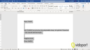 Word'de belirli alanlara yazma izni vererek, belgeyi korumak