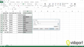 Excel'e veri girerken, standartları sağlamak