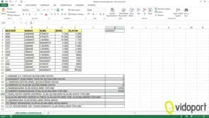 Excel'de Toplama, Saydırma Formülleri