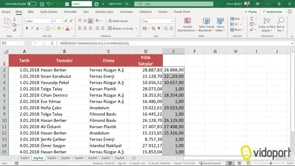 Excel'de 0,35 kuruş değerlerini 0,50 değerine yuvarlamak