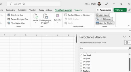 A'dan Z'ye Excel Pivot Tablolar