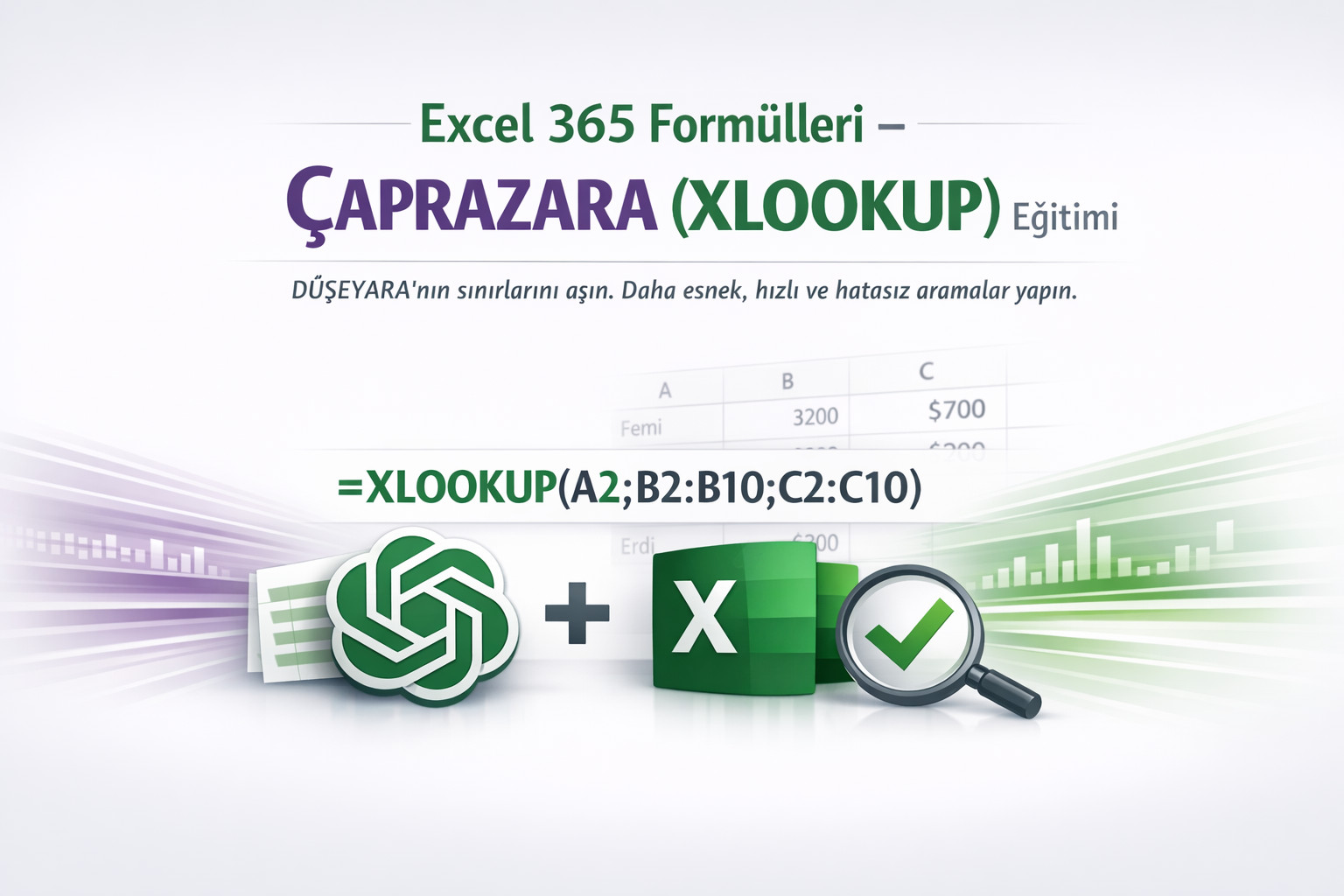 ÇAPRAZARA (XLOOKUP) Eğitimi – Excel 365