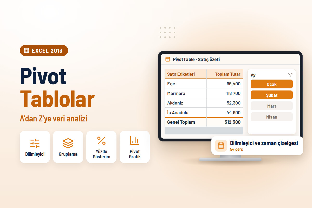 Excel 2013'te Pivot Tablolar: A'dan Z'ye Veri Analizi Eğitimi