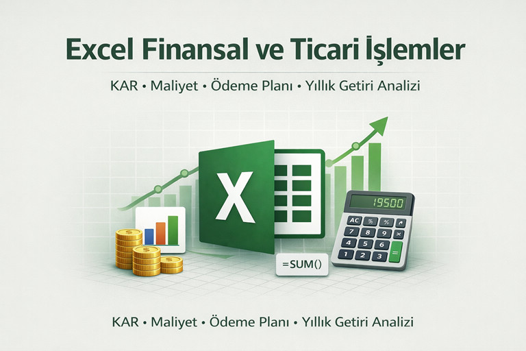 Excel Finansal ve Ticari İşlemler – KAR, Maliyet, Yıllık Getiri