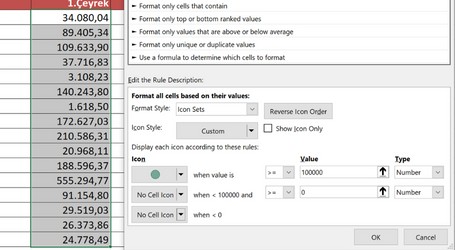 Excel Koşullu Biçimlendirme Kullanımı