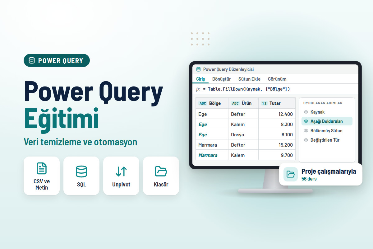 Excel Power Query Eğitimi (Veri Temizleme ve Otomasyon)
