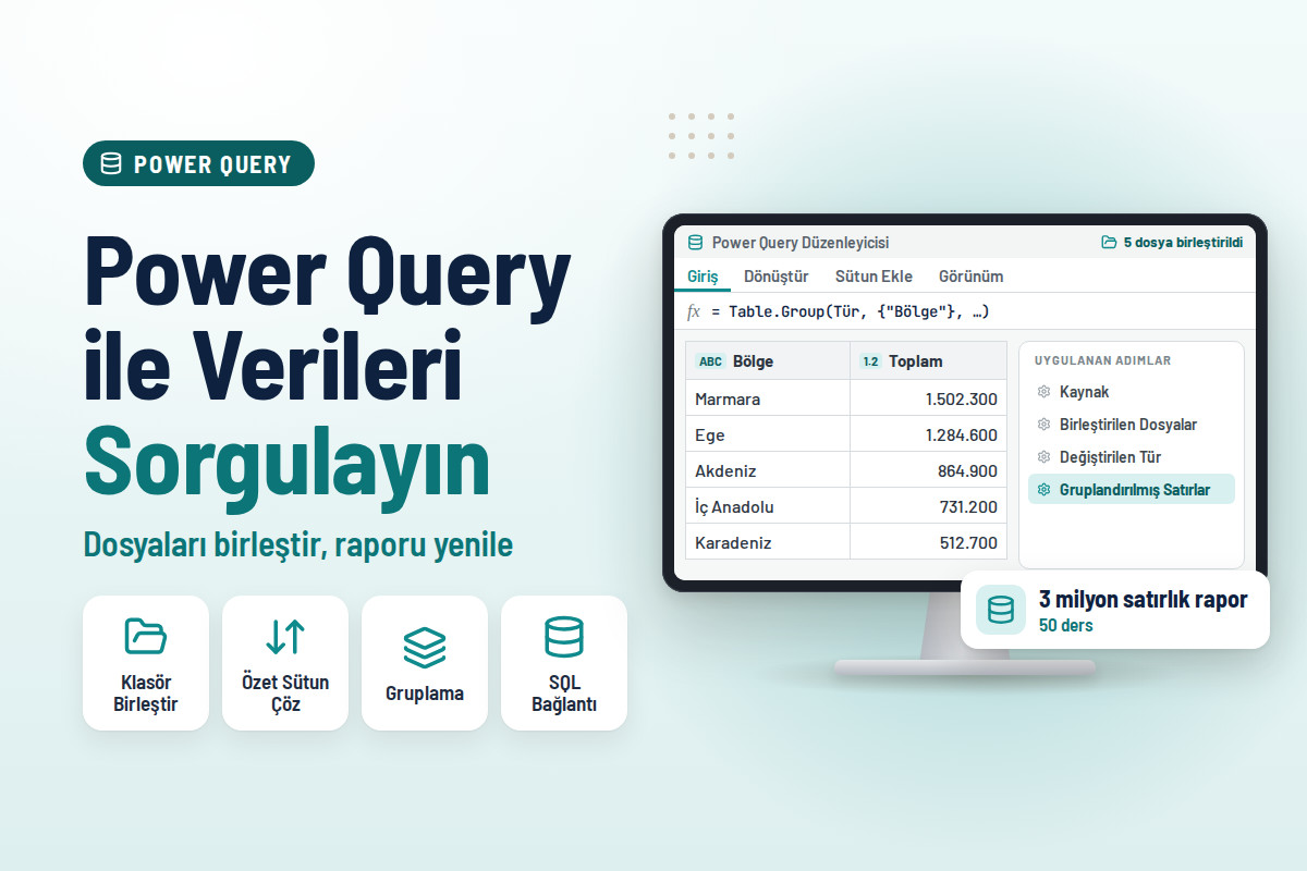 Excel Power Query ile Verileri Etkili Şekilde Sorgulayın