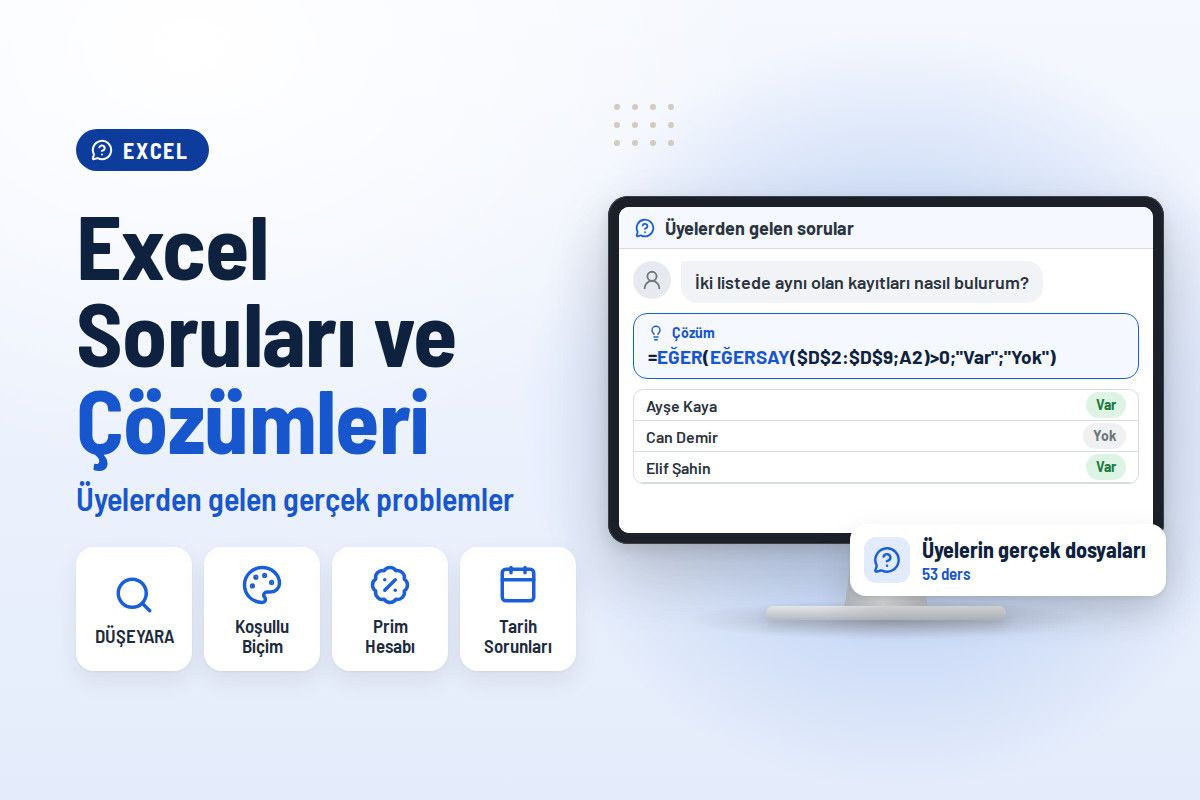 Excel Soruları ve Çözümleri: Gerçek Problemler