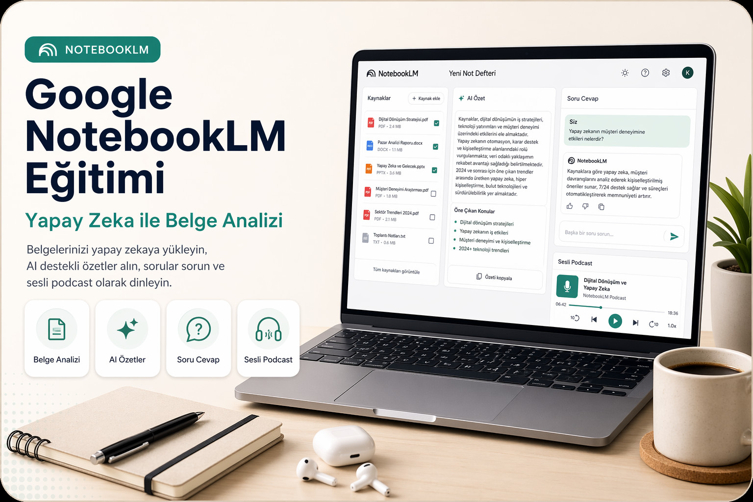 Google NotebookLM Eğitimi: Yapay Zeka ile Belge Analizi