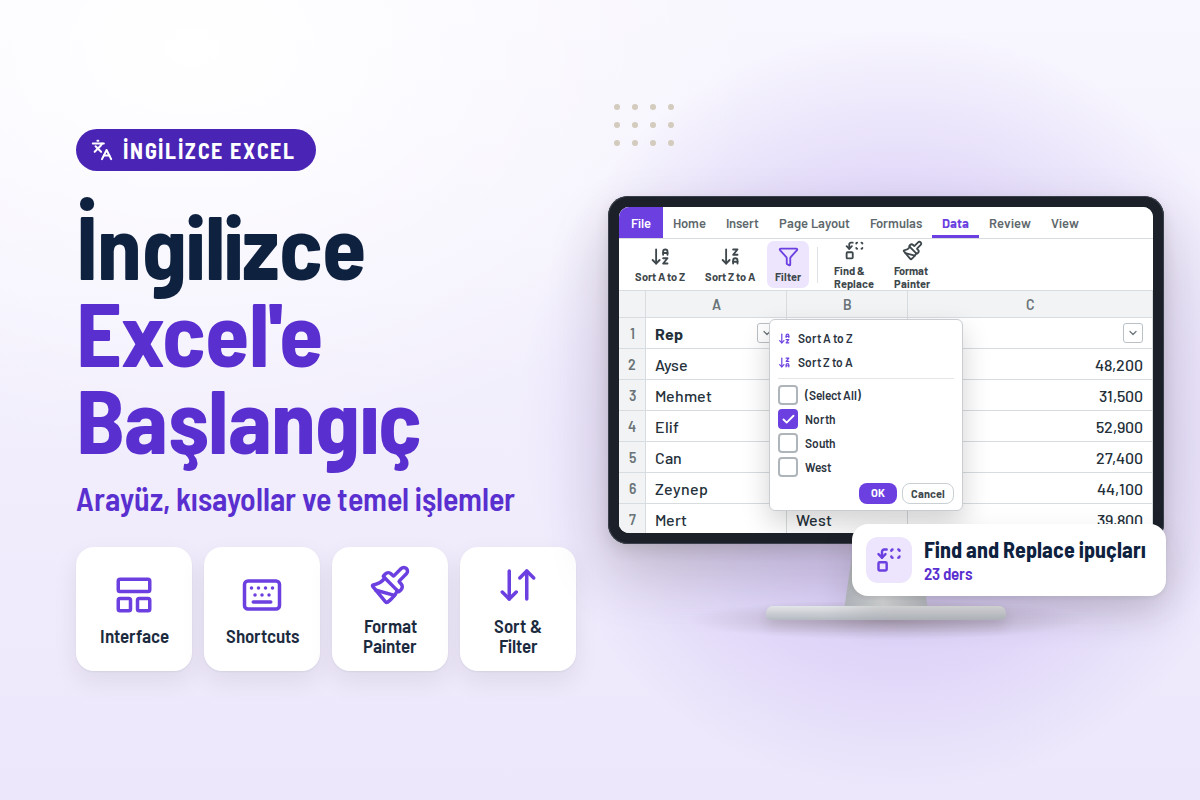 İngilizce Excel’de Fonksiyonları Etkili Kullanma