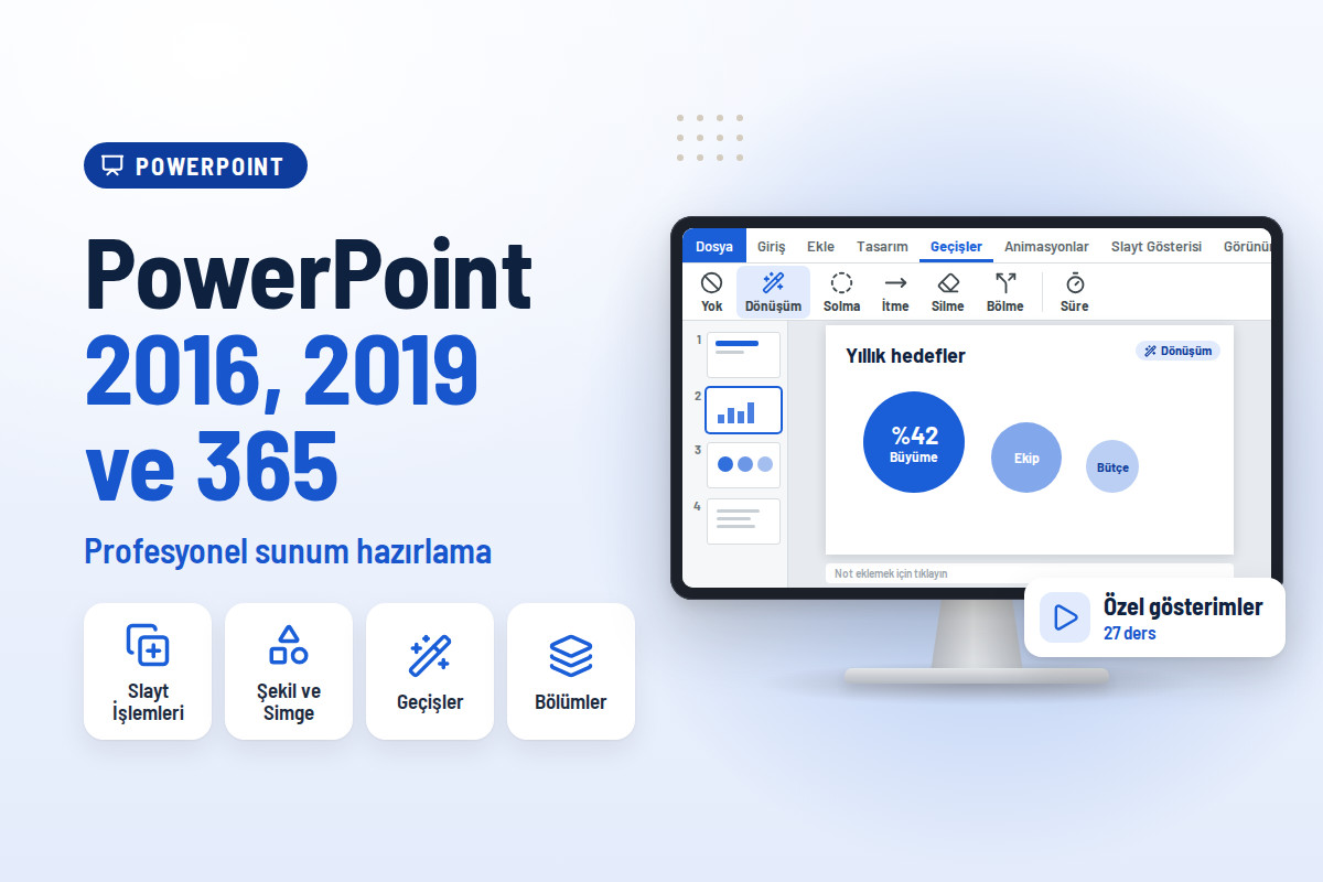 PowerPoint 2016–2019 ve Office 365 ile Profesyonel Sunum Hazırlama