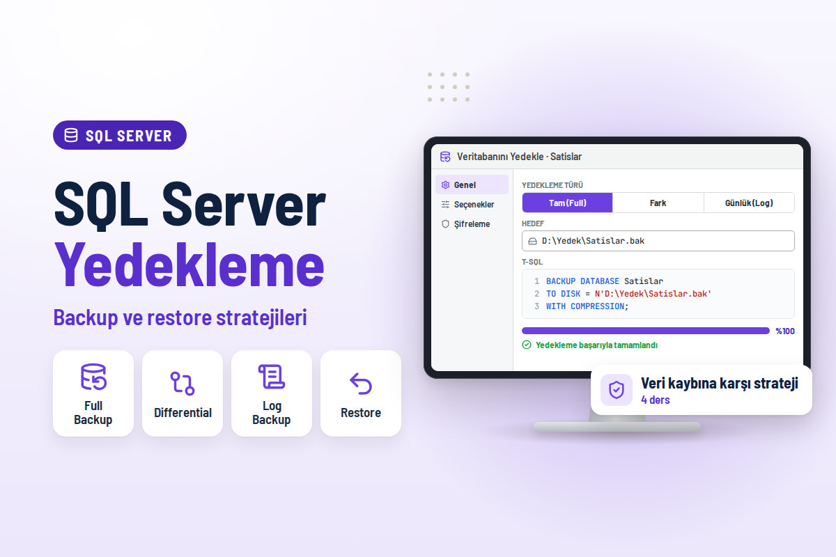 SQL Server Veritabanı Yedekleme ve Geri Yükleme Eğitimi