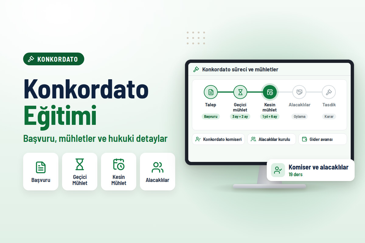 Tüm Yönleriyle Konkordato Eğitimi – Başvuru Süreci, Mühletler ve Hukuki Detaylar