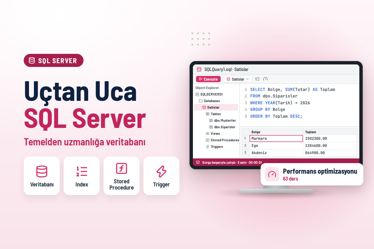 Uçtan Uca SQL Server Eğitimi: Temelden Uzmanlığa